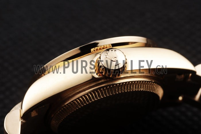 Rolex Datejust 18k Yellow Gold Plated Stainless Steel Diamond Plated 98076