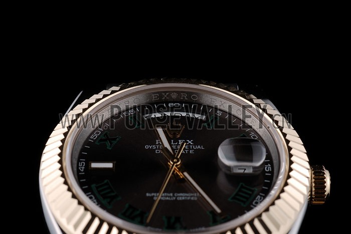 Rolex DayDate Grey Dial Dual Colored Stainless Steel Strap 41981