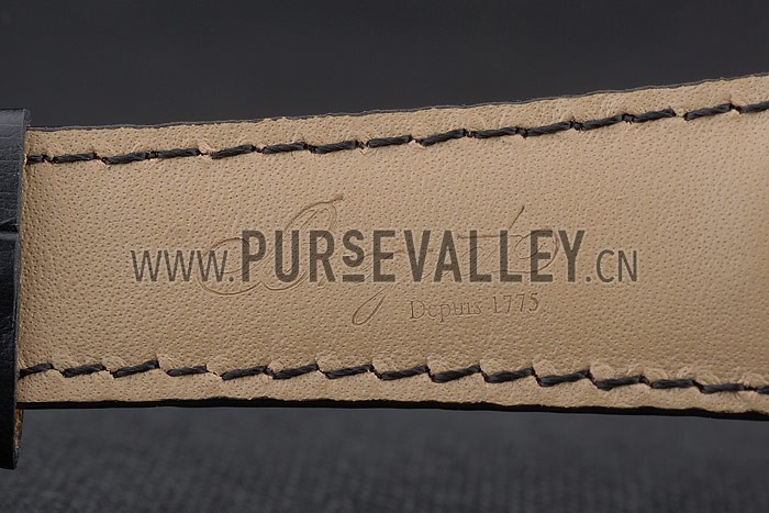 Breguet Classique Complications Stainless Steel Case Black Leather Strap 80157