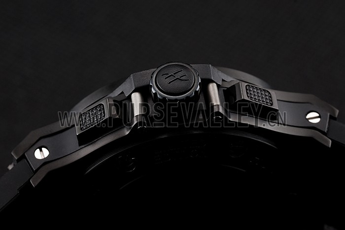 Hublot Big Bang Carbon Dial With Blue Markings Carbon Case And Bezel Black Rubber Strap 622774