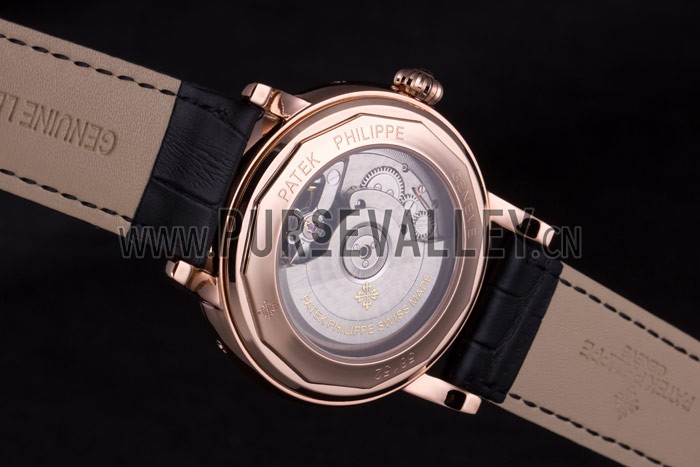 Patek Philippe Grand Complications Rose Gold Bezel Black Croco Strap 80292