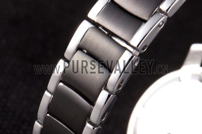 Bvlgari Bvlgari 42mm White Dial Stainless Steel Case Black Bezel Two Tone Steel Bracelet