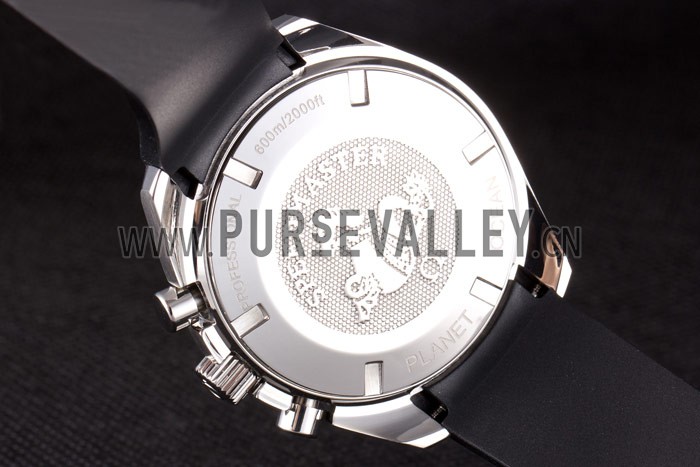 Omega Speedmaster Black Rubber Bracelet White Dial 801422