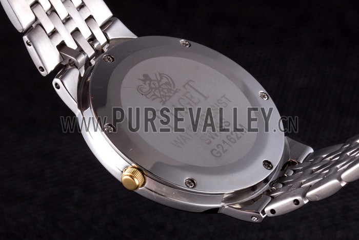 Piaget Traditional Gold Case Double Studded Minute Markers White Dial