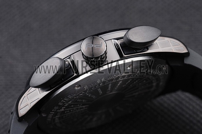 Porsche Regulator Power Reserve Black Case White Dial