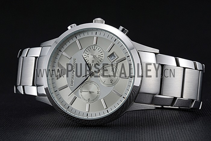 Emporio Armani Classic Chronograph Silver Dial Stainless Steel Bracelet 622344