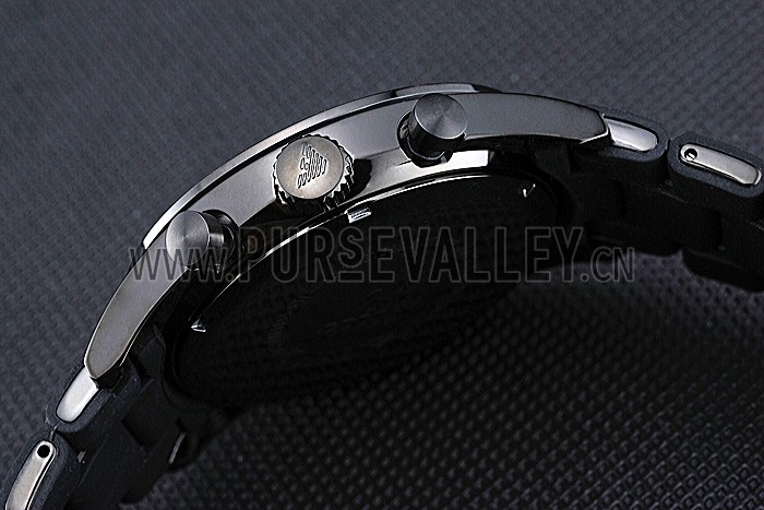 Emporio Armani Sportivo Chronograph Blue Dial Ion-plated Case Black Bracelet 622347