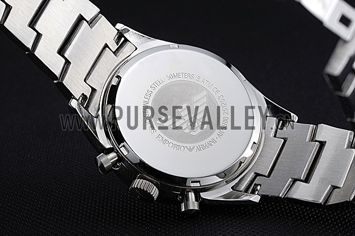 Emporio Armani Sportivo Chronograph Black Dial Stainless Steel Bracelet 622349