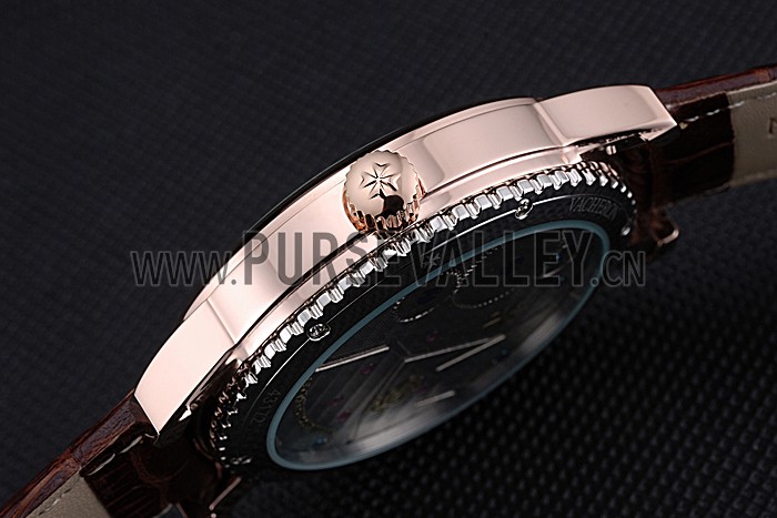 Vacheron Constantin Patrimony Contemporary Gold Case White Dial Brown Leather Strap 622307