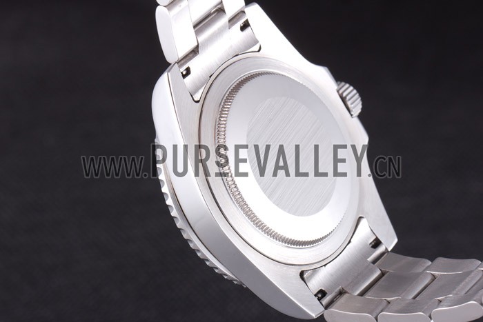 Rolex GMT Stainless Steel Bracelet with Black Enamel Bezel and Black Dial 621571