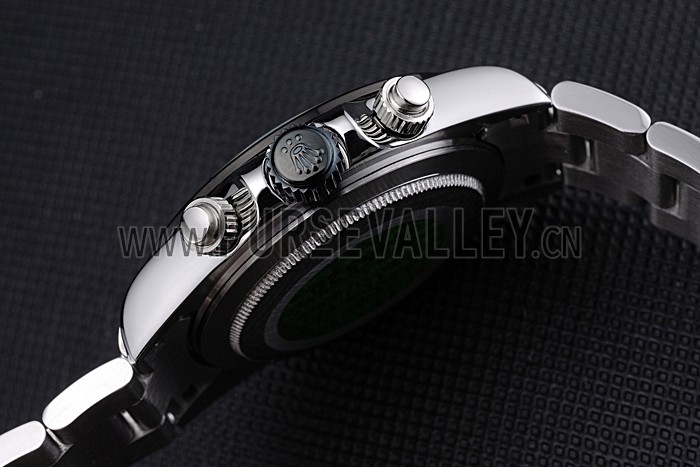 Rolex Daytona Stainless Steel Black Enameled White Dial