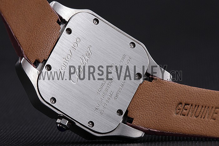 Cartier Santos 100 Diamond Silver Bezel 621910