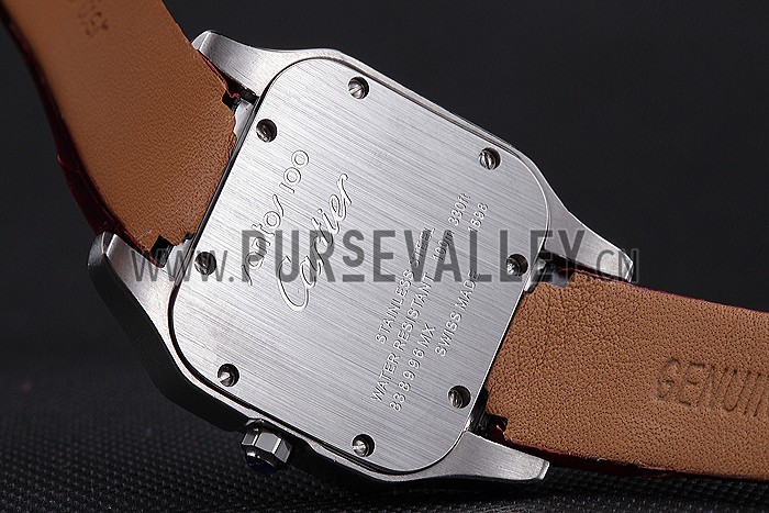 Cartier Santos 100 Diamond Silver Bezel 621916