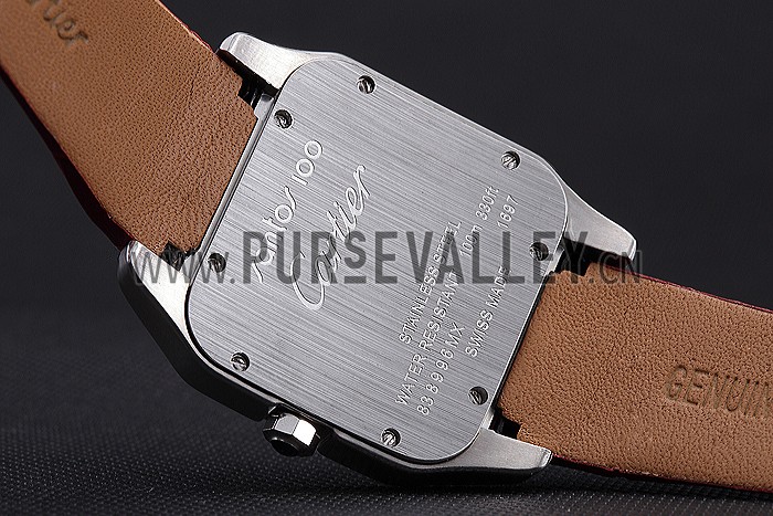 Cartier Santos 100 Diamond Silver Bezel 621928