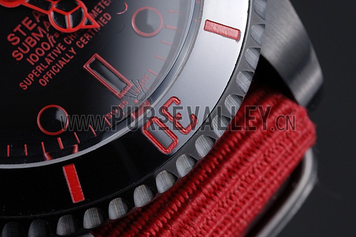 Rolex Stealth Submariner Red Nylon Strap 622010