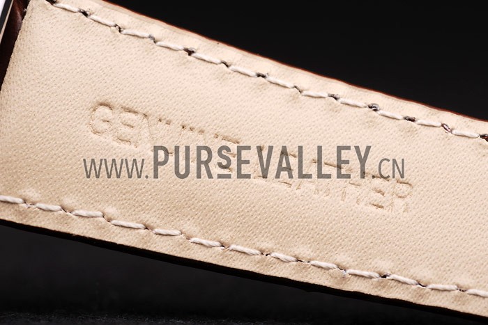 Tag Heuer Monaco Brushed Stainless Steel Case White Dial Brown Leather Strap 98173