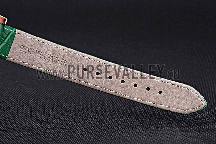 Jaeger LeCoultre Rendez-Vous White Dial Green Leather Strap 622085