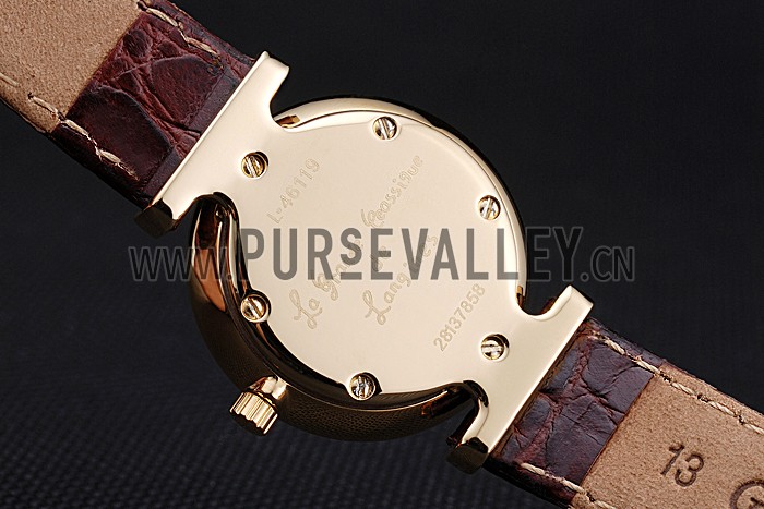 Longines La Grande Classique White Dial Brown Leather Strap Femme 622120