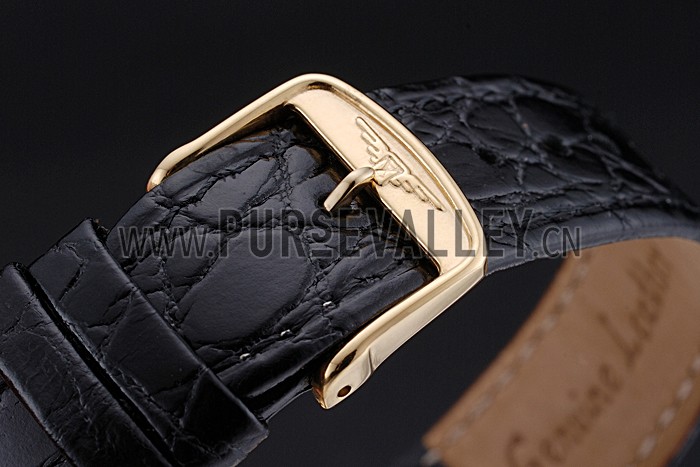 Longines La Grande Classique Champagne Dial Black Leather Band Diamond Markers Homme 622121