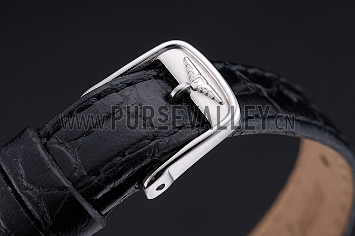 Longines La Grande Classique White Dial Black Leather Band Femme 622128