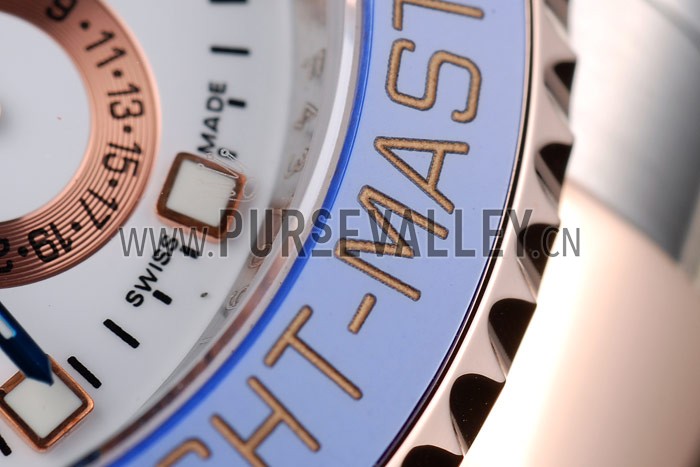 Rolex Yachtmaster Blue Ceramic Bezel White Dial Tachymeter