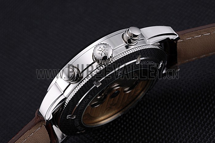 Vacheron Constantin Patrimony Traditionnelle Silver Case Brown Leather Strap 622304