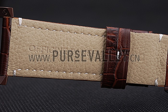 Panerai Luminor Brown Leather Strap Black Dial 80162