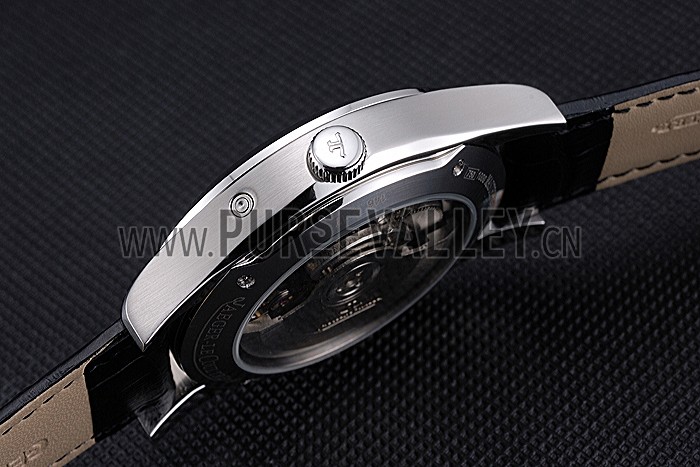 Jaeger LeCoultre Rendez-Vous Night And Day White Dial Black Leather Bracelet 622082