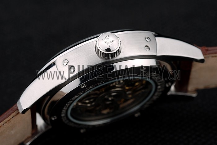 Emporio Armani Meccanico Brown Leather Strap Open Dial 98249