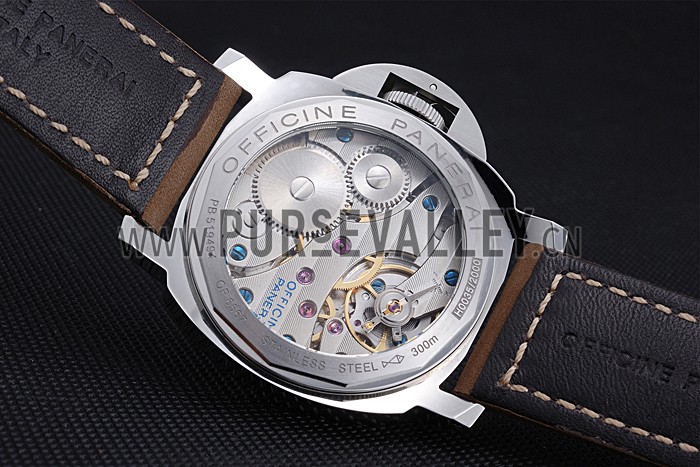 Panerai Luminor Marina Stainless Steel Bezel Khaki Leather Bracelet 622311