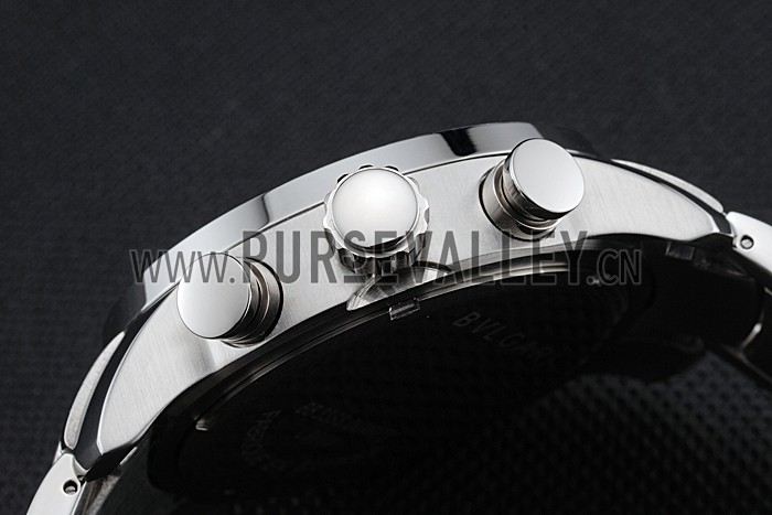 Bvlgari Diagono 46mm Black Dial Stainless Steel Case And Bracelet