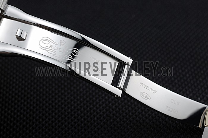 Rolex Plated Yellow Gold and Stainless Steel Link Bracelet 622488