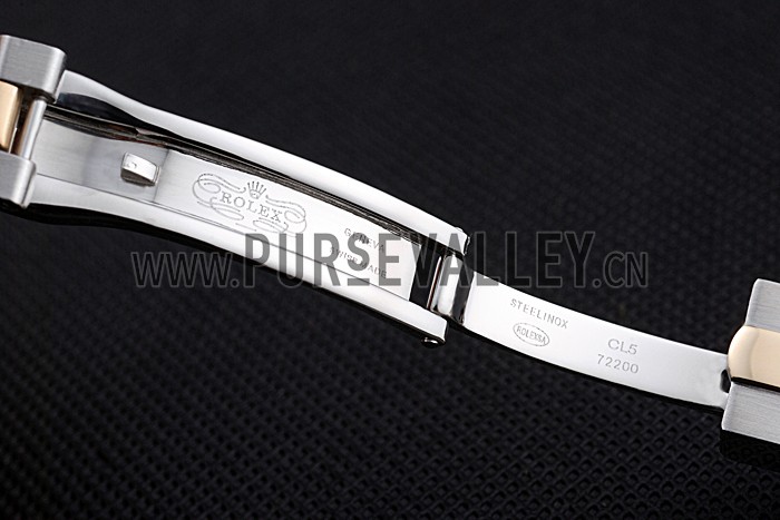 Rolex Plated Rose Gold and Stainless Steel Link Bracelet 622489