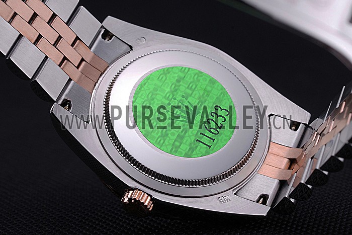 Rolex DateJust Black Dial Stainless Steel and Gold Bracelet 622545