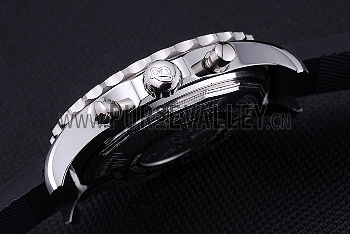 Breitling Professional Chronospace Black Dial Rubber Bracelet 622504