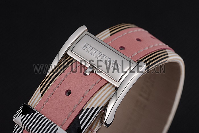 Burberry The City Classic Black Dial Pink Bracelet 622561