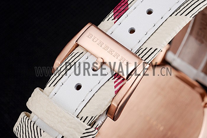 Burberry The City Classic Silver Dial White Bracelet 622563