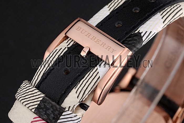 Burberry The City Classic Silver Dial Black Bracelet 622565