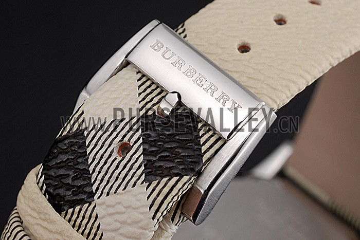 Burberry The City Classic Black Dial Haymarket Bracelet 622568