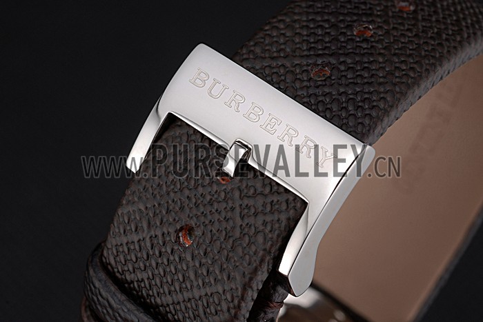 Burberry The City Classic Chronograph Brown Dial Smoked Trench Bracelet 622571