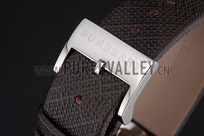 Burberry The City Classic Chronograph Silver Dial Smoked Trench Bracelet 622572