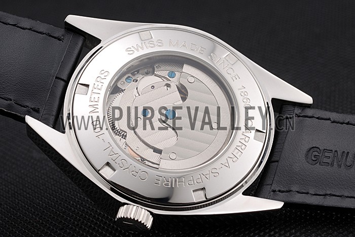 Tag Heuer Carerra Calibre 6 Black Dial Stainless Steel Bezel Black Leather Band 622162