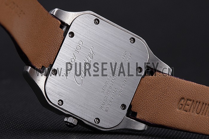 Cartier Santos 100 Diamond Silver Bezel 621911