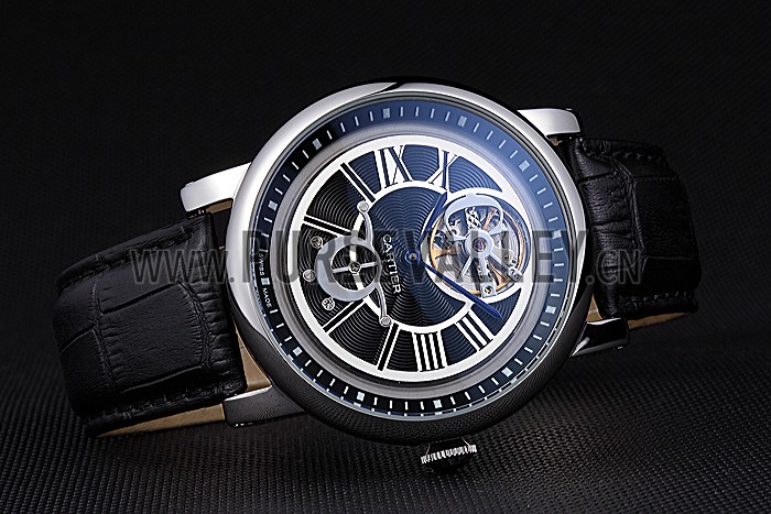 Cartier Rotonde Flying Tourbillon Black Dial 621946