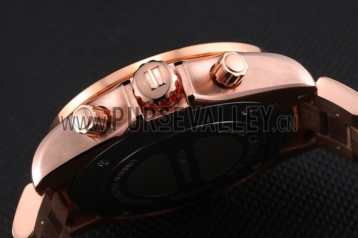 Tag Heuer Grand Carrera Rose Gold Bracelet Black Dial 801438