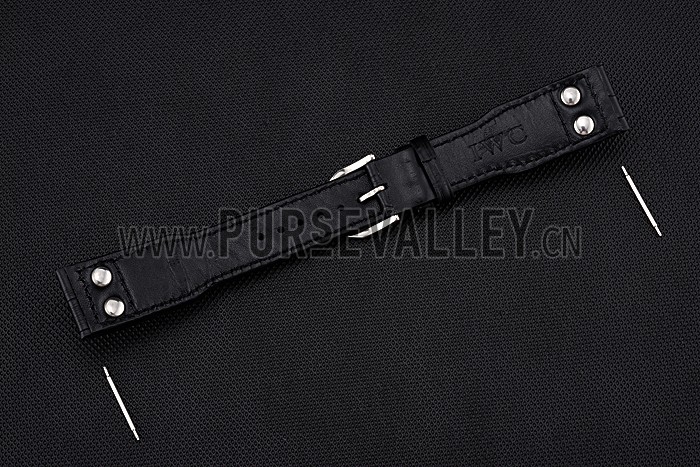 IWC Black Leather Bracelet 622606