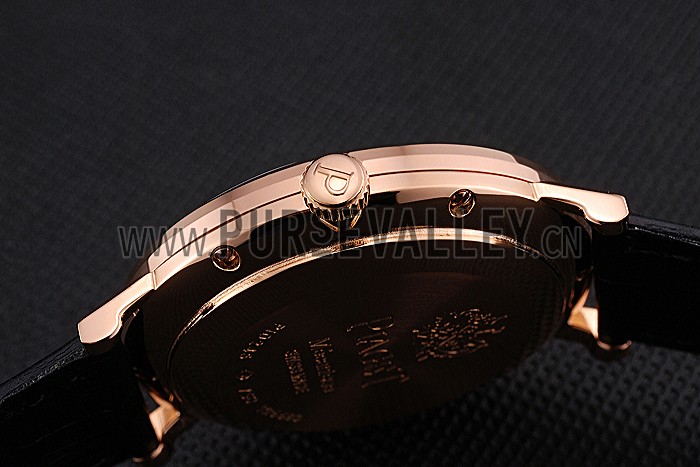 Piaget Altiplano Gold Case White Dial Black Leather Bracelet 622628