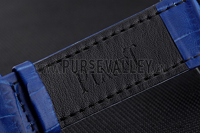 Piaget Altiplano Silver Case Blue Dial Blue Leather Bracelet 622630