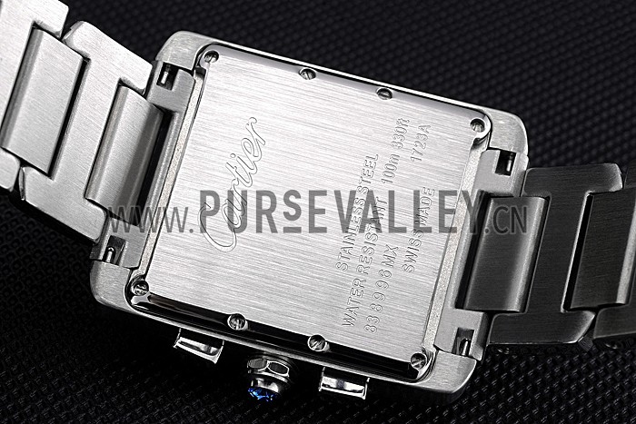 Cartier Tank MC White Dial Stainless Steel Case And Bracelet 622697