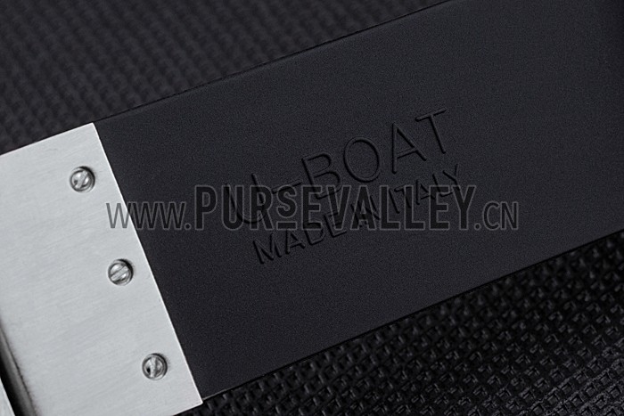 U-Boat 1001 Red On Black Dial Stainless Steel Case Rubber Bracelet 622712